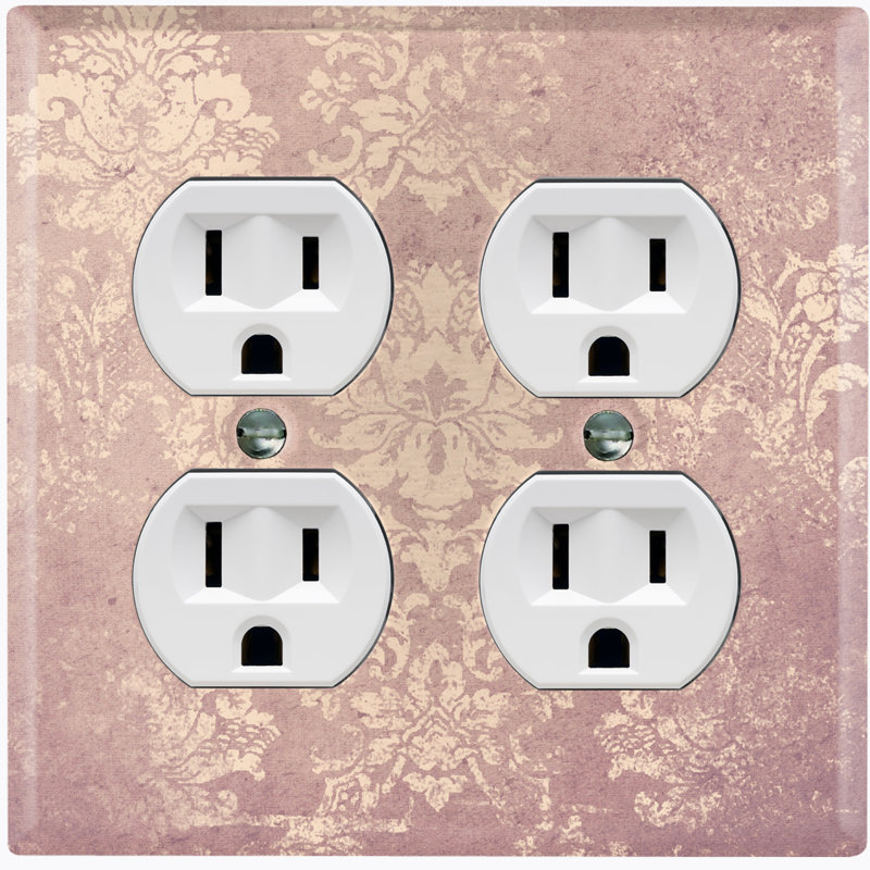 Patterned 2 - Gang Toggle Light Switch Standard Wall Plate