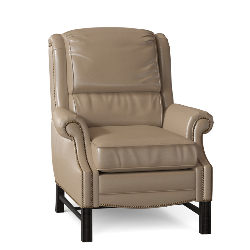 Alta Recliner, Outsider Raven Genuine Leather, Cobblestone, #9 French Natural