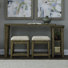 Ensemble de console avec 2 tabourets rembourrés Gertraute