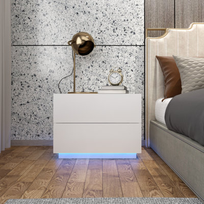 Clickett 60cm W Manufactured Wood Bedside Table