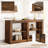 59-Inch Wood Console Enrty Table with 3-Tier Storage Shelves-1892560291
