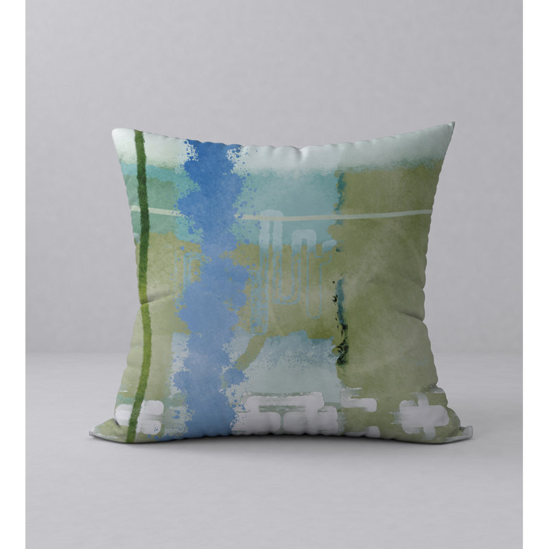 Abstract Reversible Throw Pillow, 24" x 24"