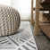 Raphael High-Low Pile Art Deco Geometric White/Black Indoor/Outdoor Rug