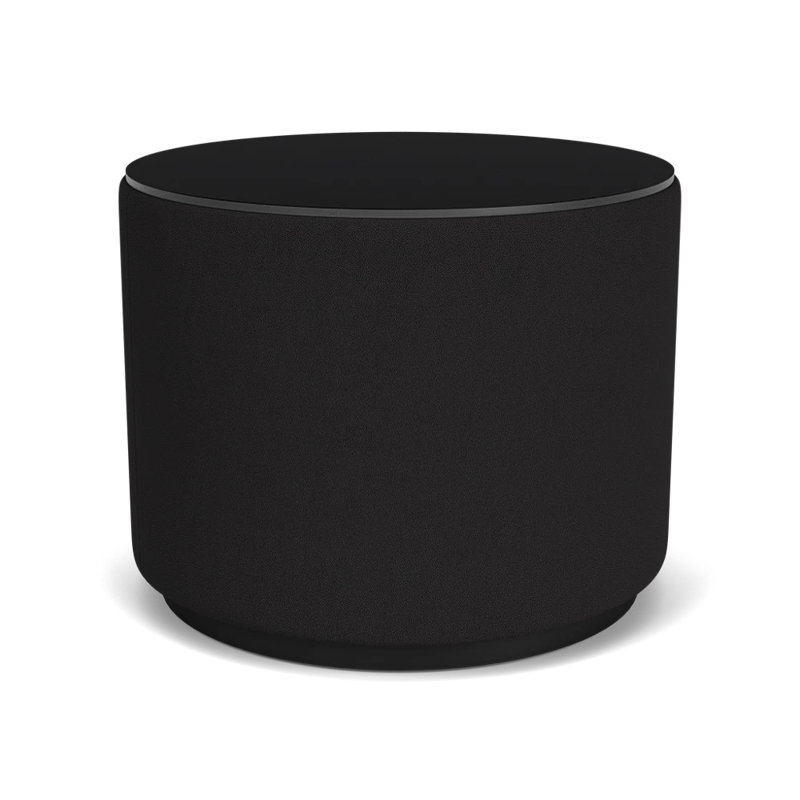 Table de réception avec plateau en stratifié Darsey, Noir; noir portes ouvertes, 16", Nuit noire