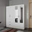 Rangement pour garde-robe blanc avec 2 miroirs