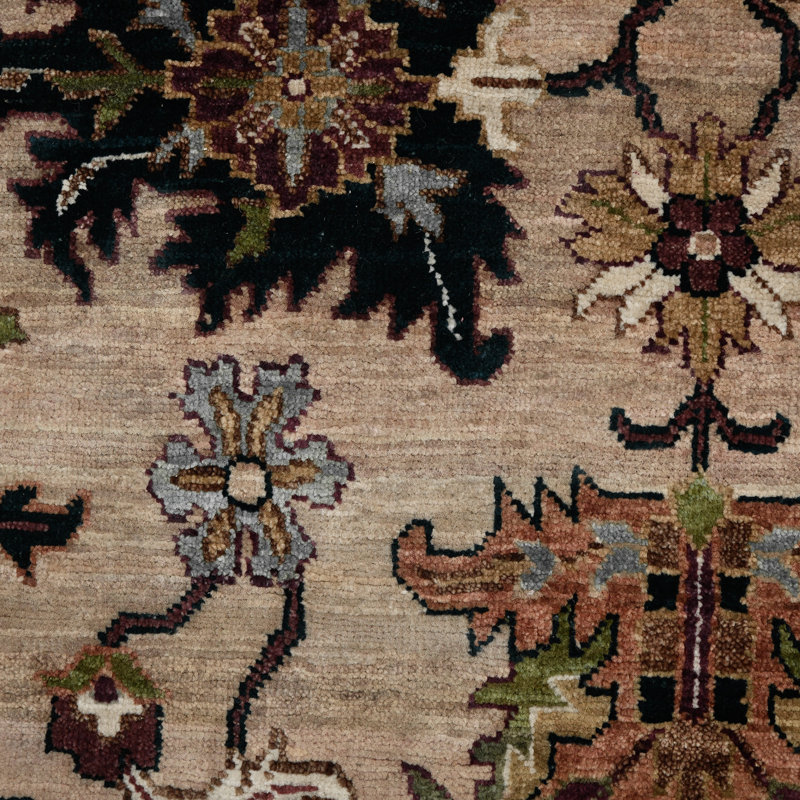 Antiquity Wool Oriental Area Rug in Brown, 2' x 3'