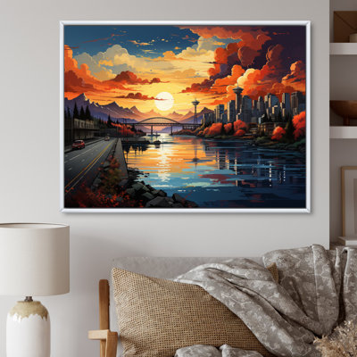 " City Vancouver Sunset Popart "