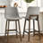 Annemasse 28" H Solid Wood Low Back Bar Stools-864686542