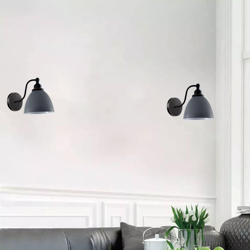 Mcclary Armed Sconce, Yes, White/Grey