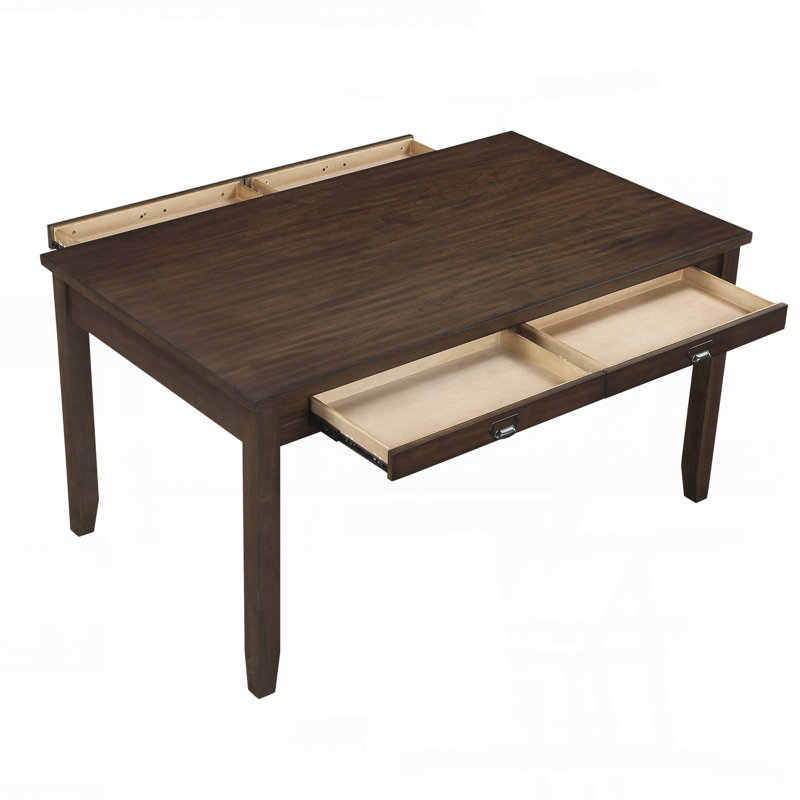 Table de salle à manger à 4 tiroirs - Finition cerisier foncé