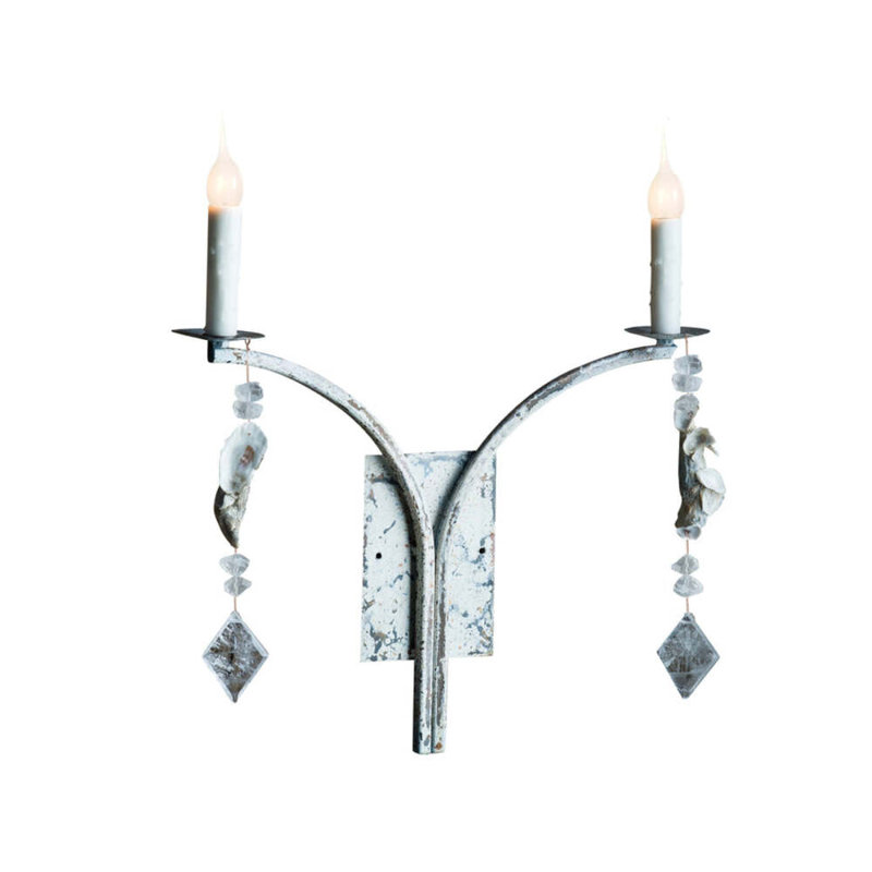 Laurel Bay Steel Candle Wall Light