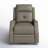 Rudisill Transitional Genuine Leather Swivel Rocker Manual Recliner-87327362