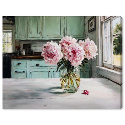 "Pivoines au soleil II", reproduction d'art sur toile par Art Remedy