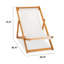 Chaise longue en bois d'eucalyptus massif