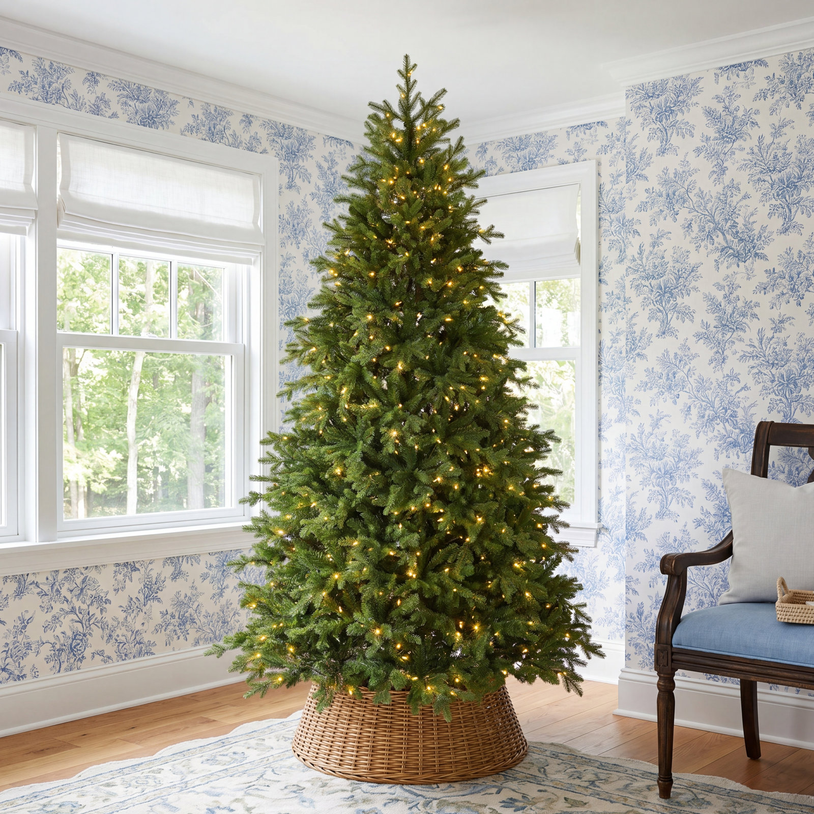 Pre-Lit Fir Christmas Tree, 90" H
