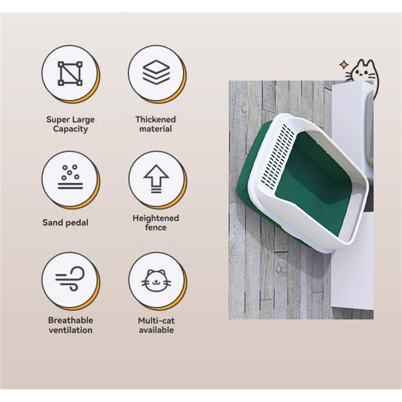 Bassin pour litière PP, Vert