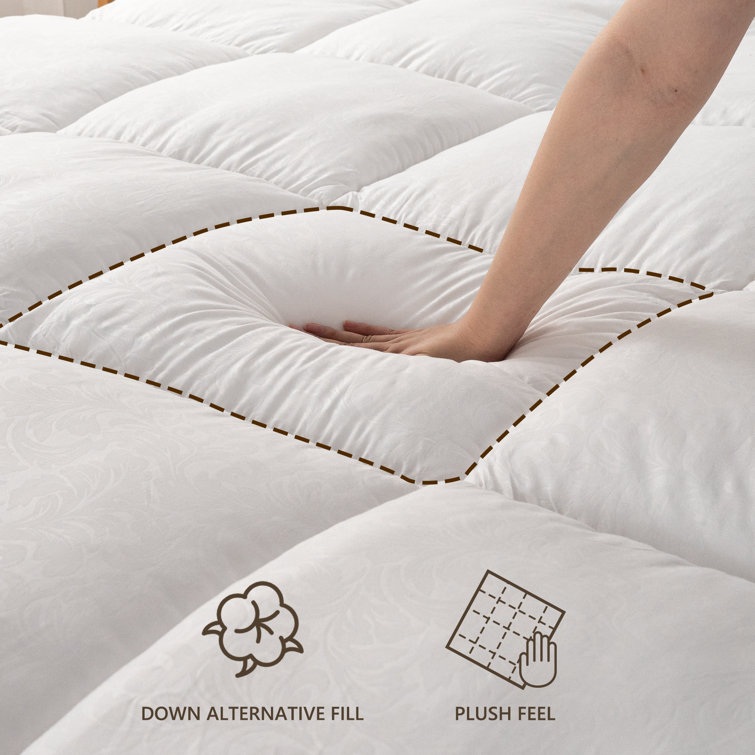 Queen Rose 4'' Down Alternative Mattress Topper & Reviews