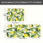 Tapis de cuisine aquarelle à imprimé citron pour cuisine et décor de chalet, jaune-vert 2 pièces