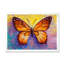 Orange, peinture abstraite papillon - reproduction d'art sur toile traditionnelle-1123092289-1123092316