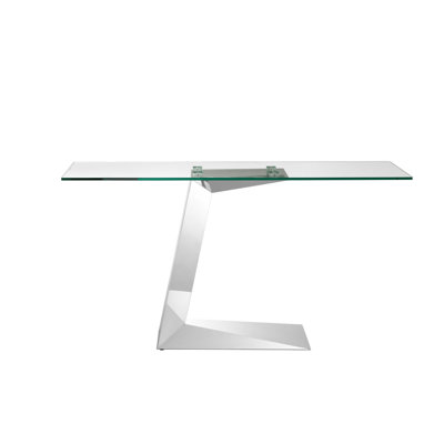 Amara 55'' Glass Top Console Table