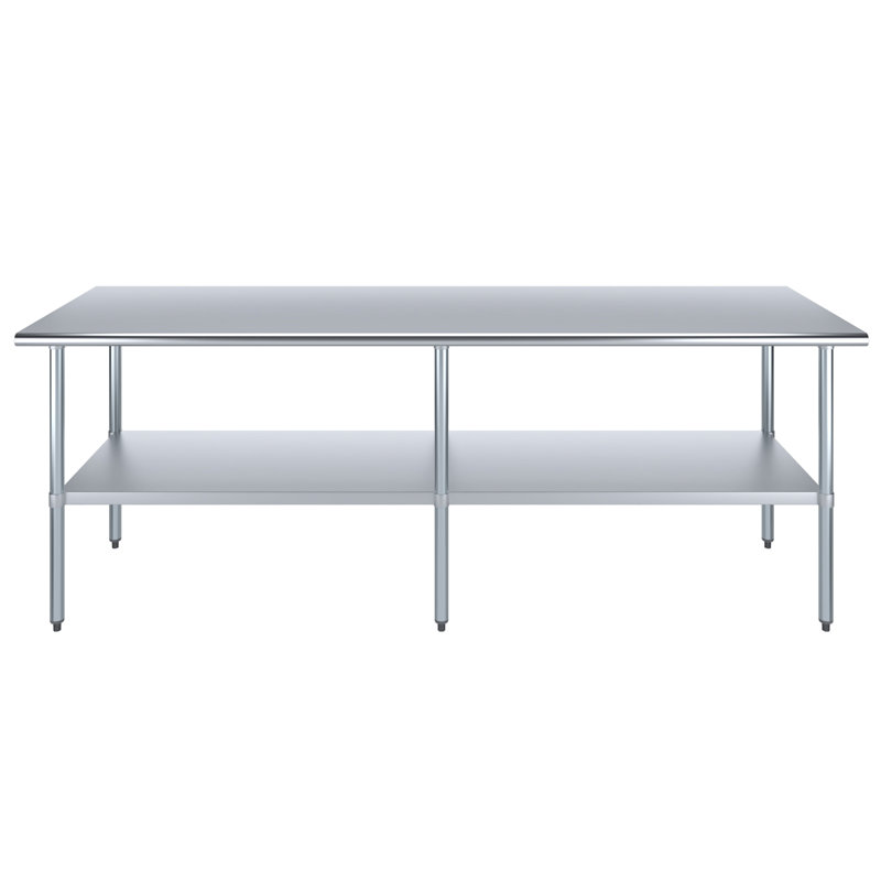 Stainless Steel Top Workbench, 35" H x 96" W x 30" D
