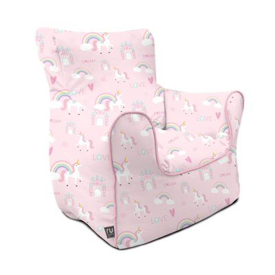 Printed Children’s Chair Beanbag And Footstool Bundle