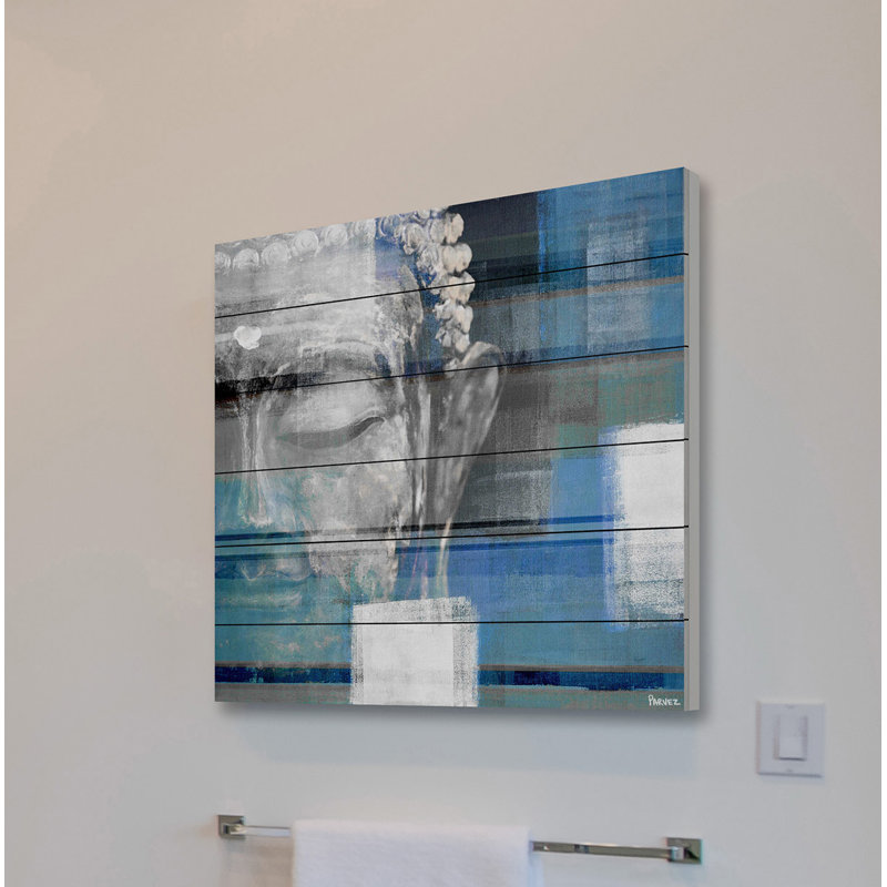 «Blue Buddha» par Parvez Taj - reproduction imprimée, H 18 po x l 18 po x P 1,5 po