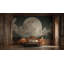 Lune, paysage, montagnes, montagnes, nuage amovible, mur, double rouleau-647313604-647313600