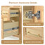 Meuble-lavabo 36 po avec lavabo en céramique, 2 portes et 2 tiroirs, panneau de rangement inclinable, structure en bois d'hévéa et armoire en contreplaqué, finition peinte