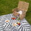 Buff Wicker Hampers with Faux Leather Straps-1884557382
