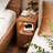 1pc, Home Use Solid Wood Bedside Cabinet, Compact And Ultra-narrow Bedside Storage Unit, Multi-functional, Creative Storage Rack For The Bedroom