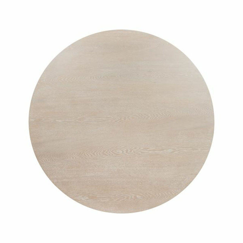 Greer Round Dining Table, Cerused Oak