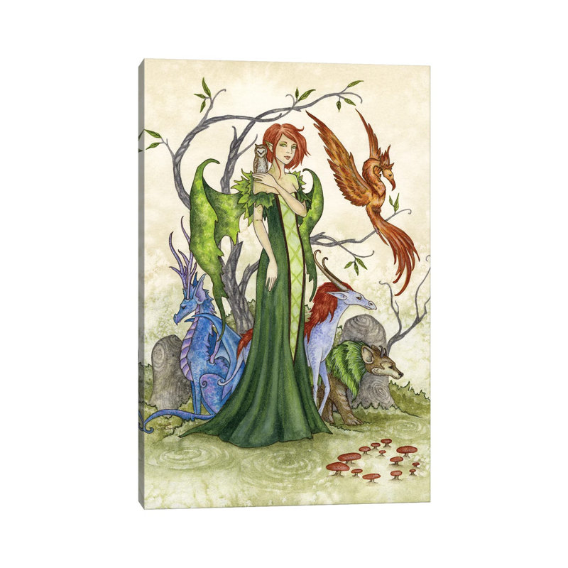 Menagerie par - Toile tendue, H 26 po x l 18 po x 1,5 po