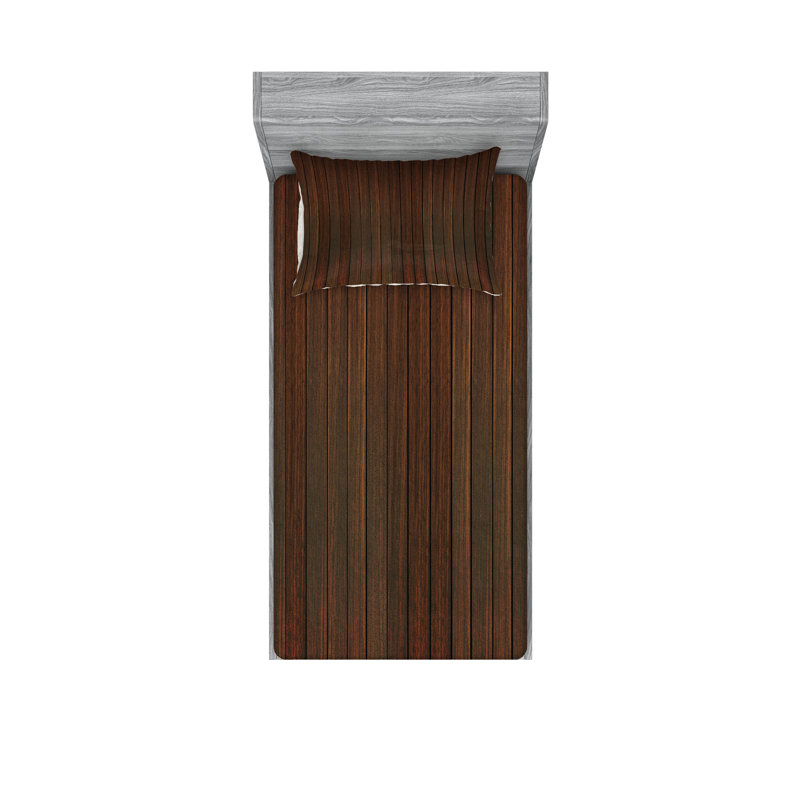 Drap-housse et coussin décoratif Ambesonne, Ensemble de draps-housses pour lit simple + 2 taie