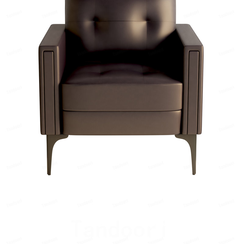 Chaise contemporaine avec accoudoirs Century Modern, Brun