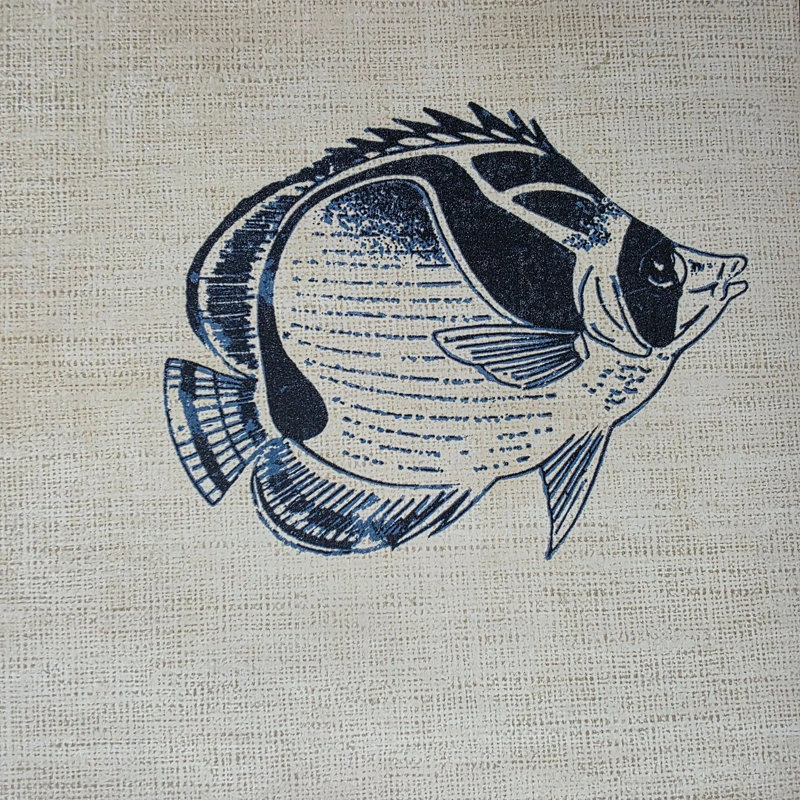 Papier peint nautique bleu marine marine