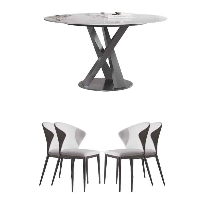 Ensemble de salle à manger italien, H 29,53 po x l 53,15 po x P 53,15 po, 5