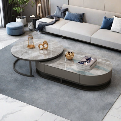 Ensemble de tables basses ovales