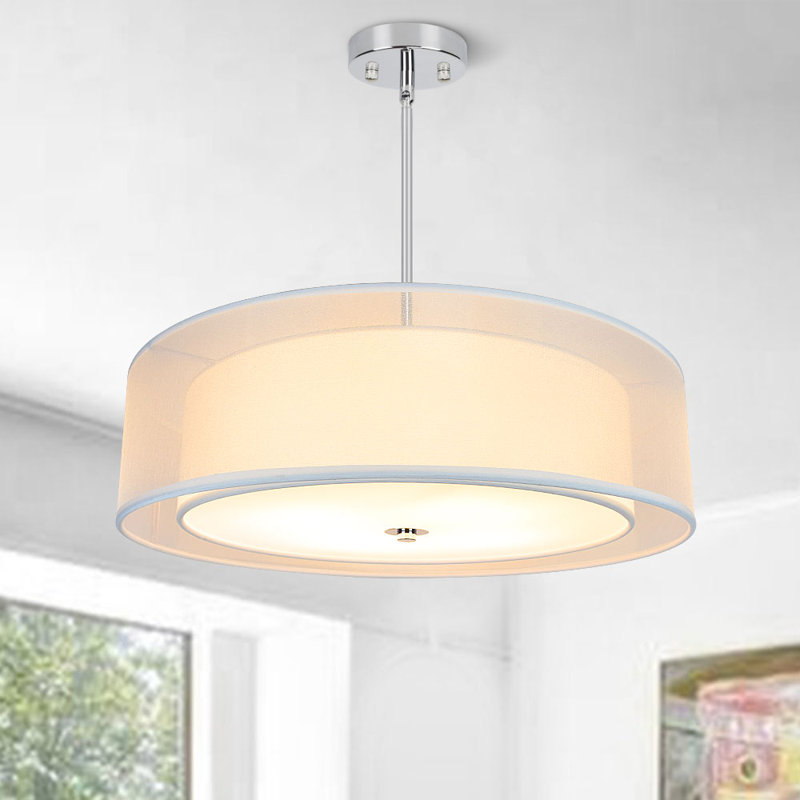 Flourtown Fabric Semi Flush Mount