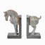 Serre-livres décoratifs en résine patiné à motif cheval moderne et contemporain (ensemble de 2)