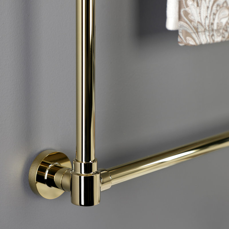 Porte-serviettes mural Kingston Brass 36 po x 32 po Kingston, Laiton poli