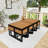 18-Piece Square  Outdoor Patio Dining Set With Cushions-2088535741