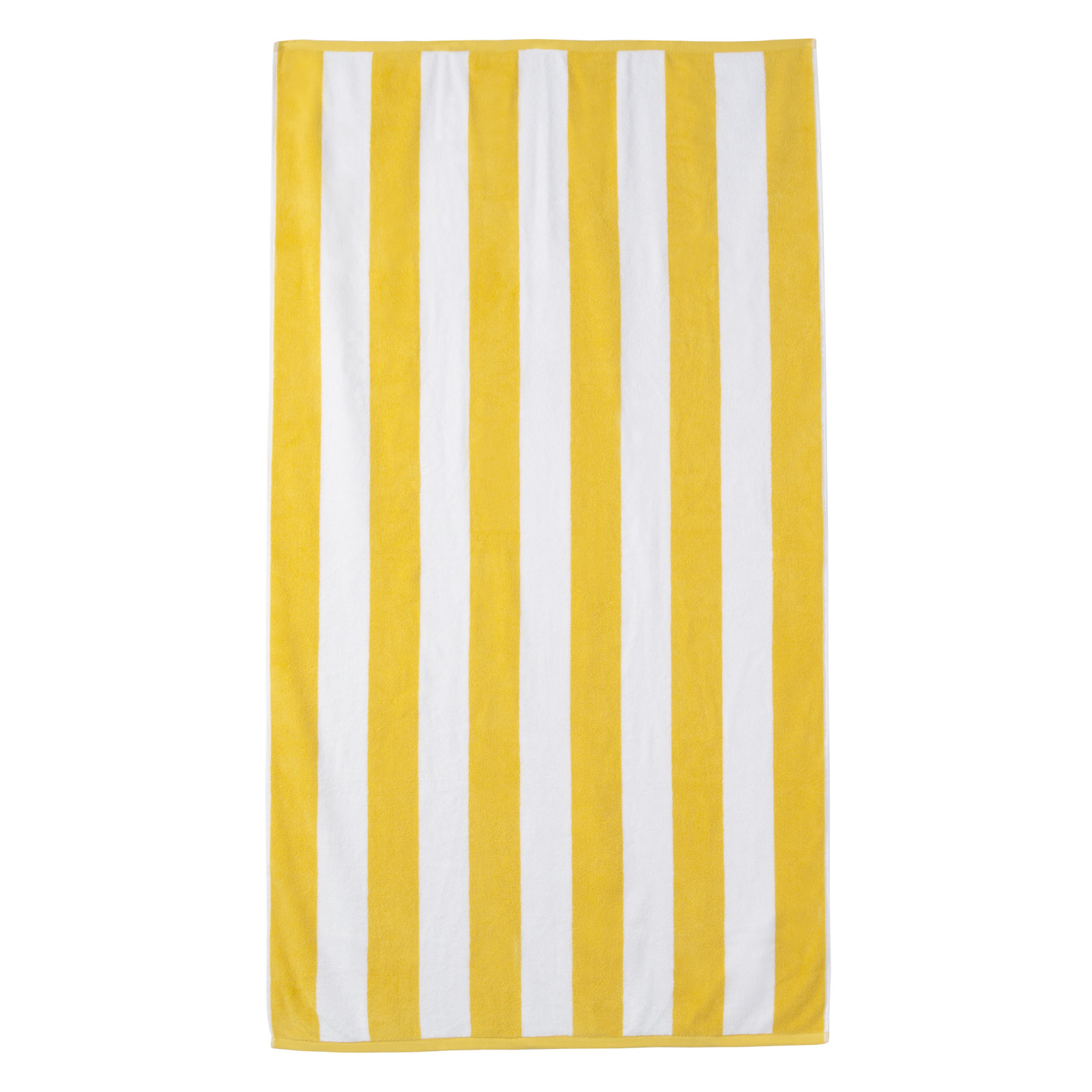 Mendel Striped Cotton Beach Towel, Yellow