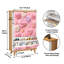 Armoire de rangement pour chaussures avec 3 tiroirs rabattables pour un joli cœurs en peluche roses fleurs souriantes rose pastel