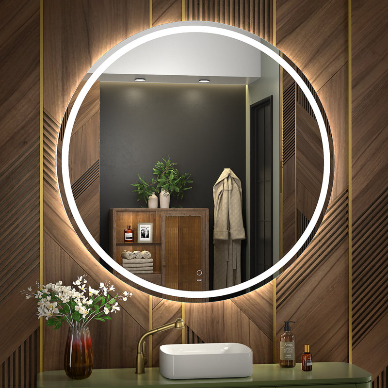 Miroir de salle de bain Maielle, 39'' H x 39'' W x 1'' D
