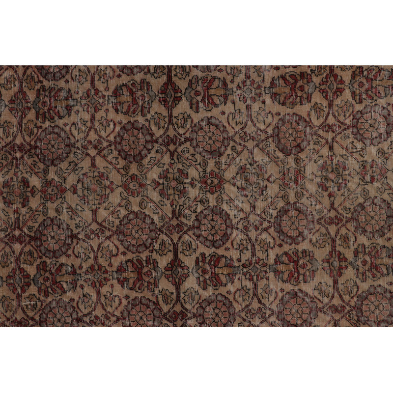 Distressed One-of-a-Kind 4'4" X 7'2" Hand Knotted Area Rug