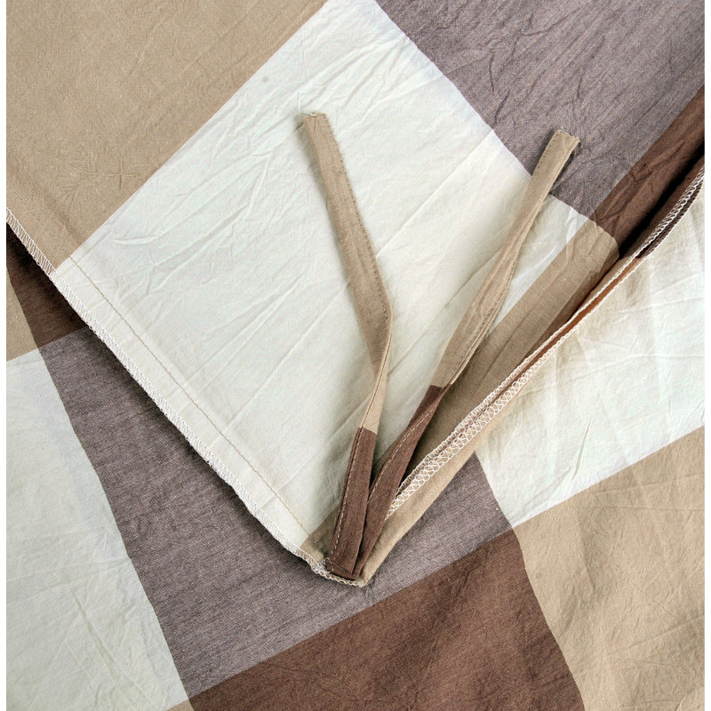 Ensemble de housse de couette en coton lavé de 3 pièces Buffalo, Housse de couette très grand et 2 très grandes t, Caramel