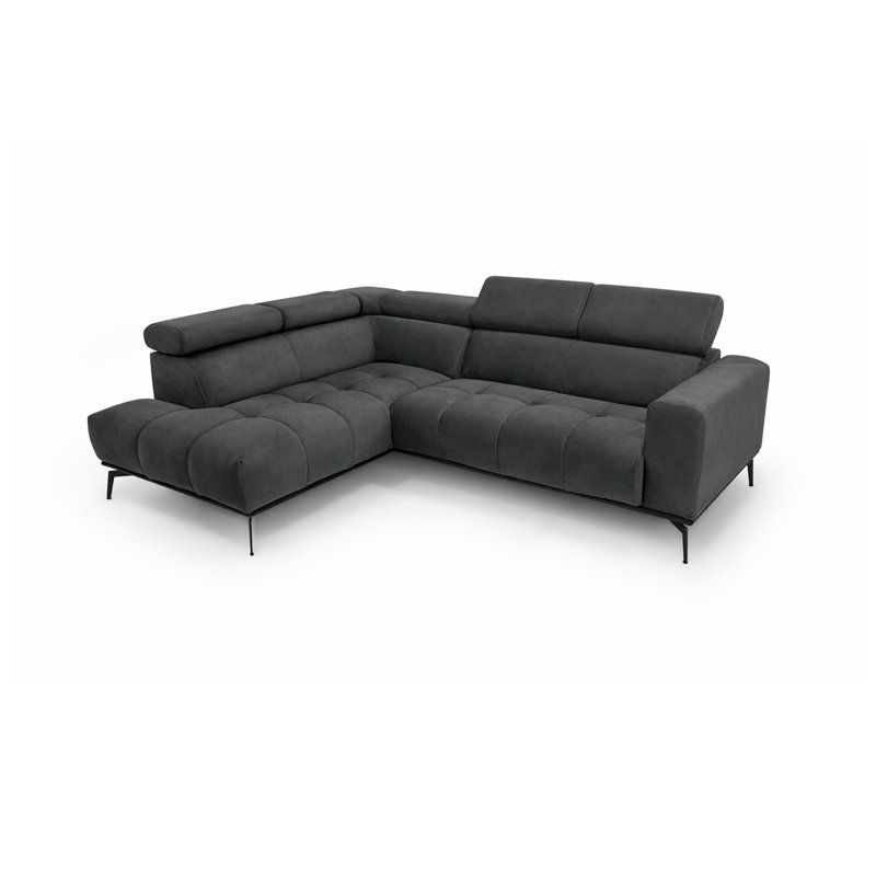 5 Seater Corner Sofa, Black