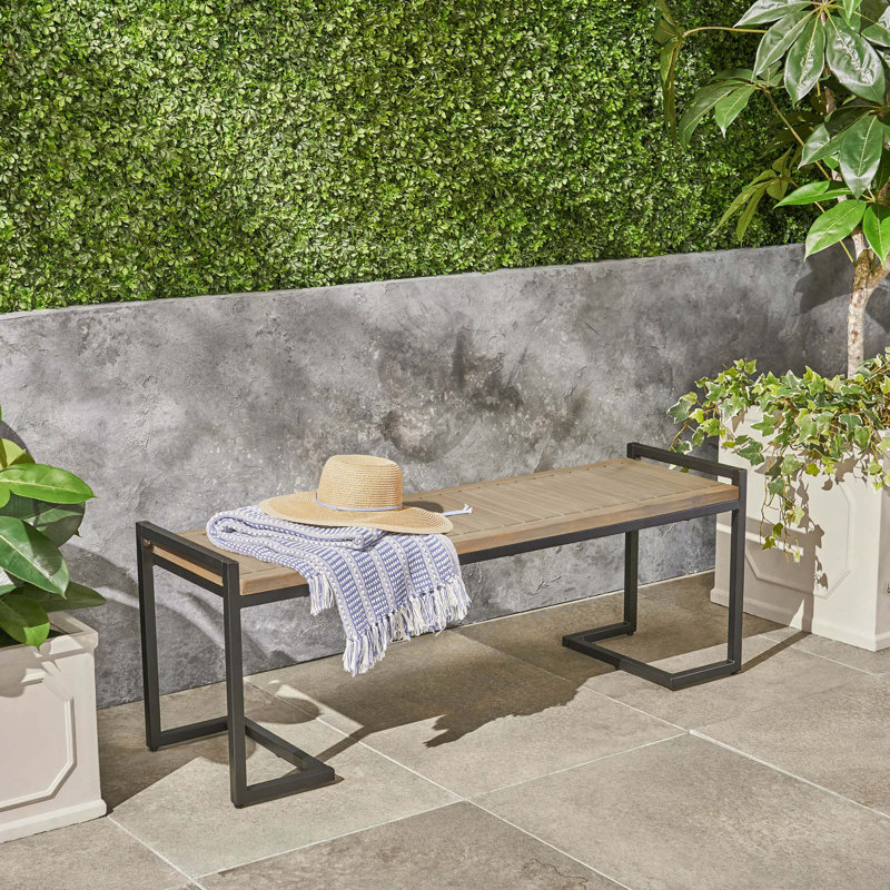 Bois durable et banc, pour l'extérieur, Gris