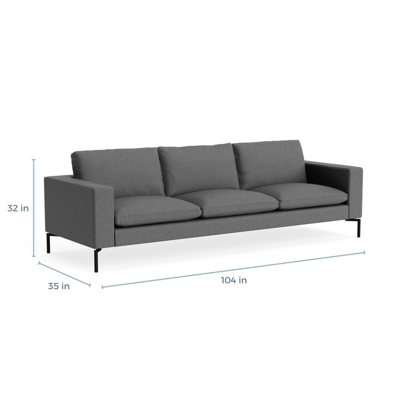 MTO - The New Standard Sofa, 32" H x 104" W x 35" D, Gabro Gray